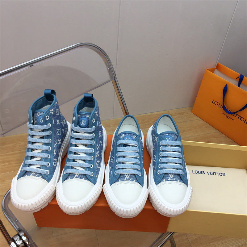Louis Vuitton Black High-Top Sneakers - Full Silhouette View