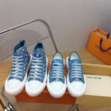 Louis Vuitton Black High-Top Sneakers - Full Silhouette View