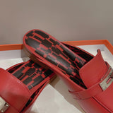 Hermès Red Slip-On Sneakers - Sole Detail View