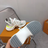Louis Vuitton White Low-Top Sneakers - Side Profile View