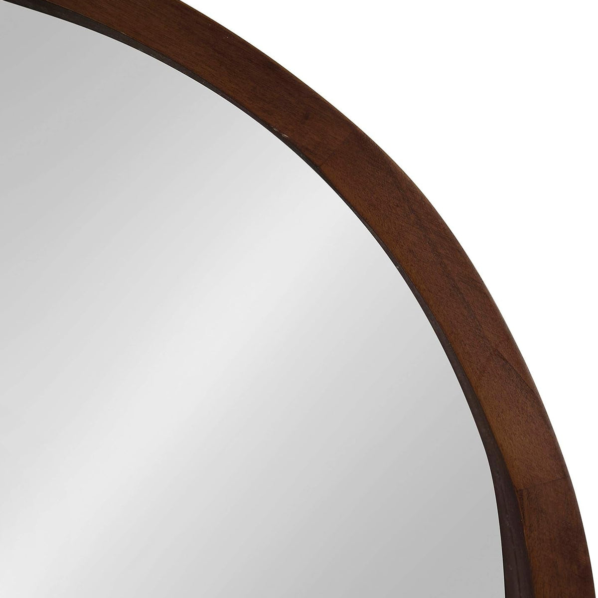 Hutton round Decorative Modern Wood Frame Wall Mirror