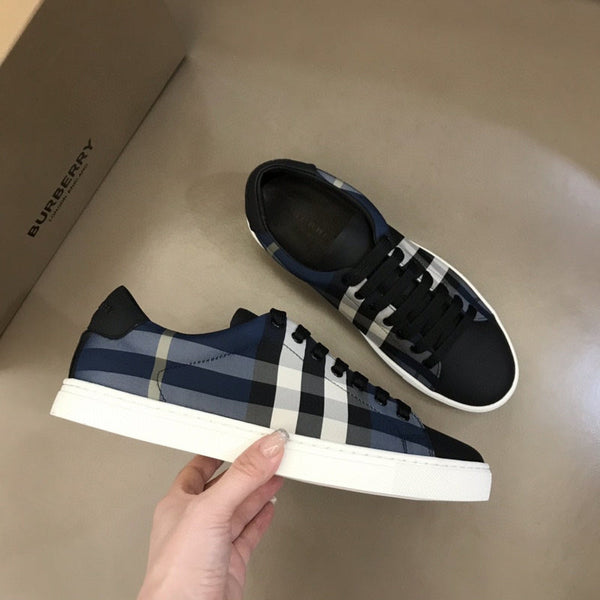 Burberry Black High-Top Sneakers - Front View
