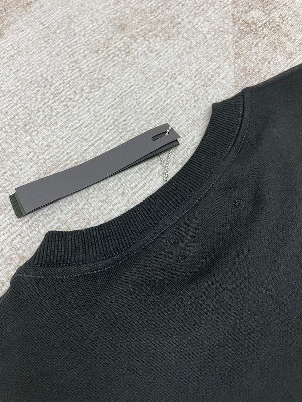 Close-up of Amiri hoodie craftsmanship