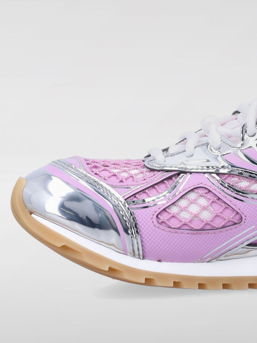 Close-up of Bottega Veneta athletic hardware and fine stitching