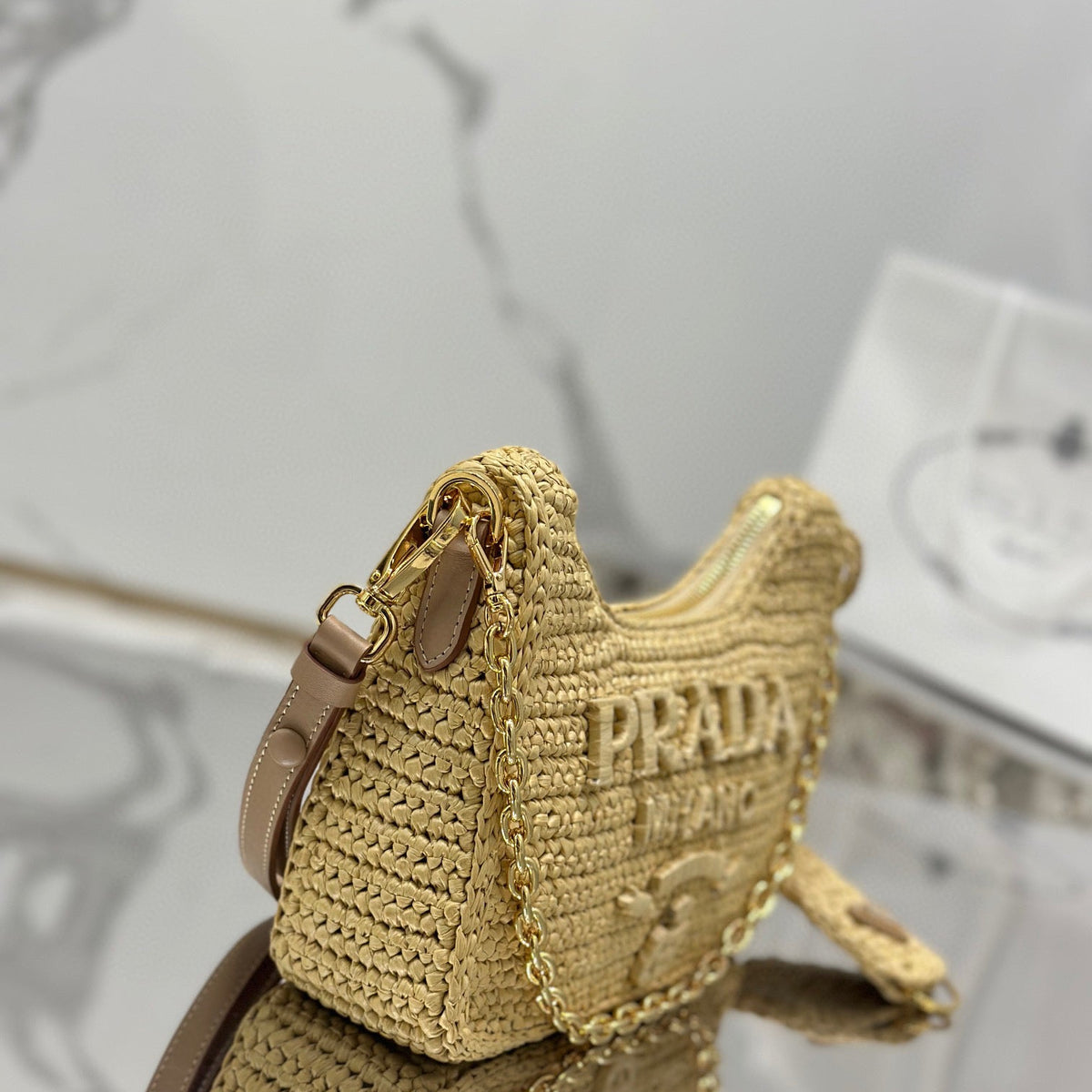 Bags- Pd Re-edition Crochet Mini Bag Luxury Designer Leather Handbag