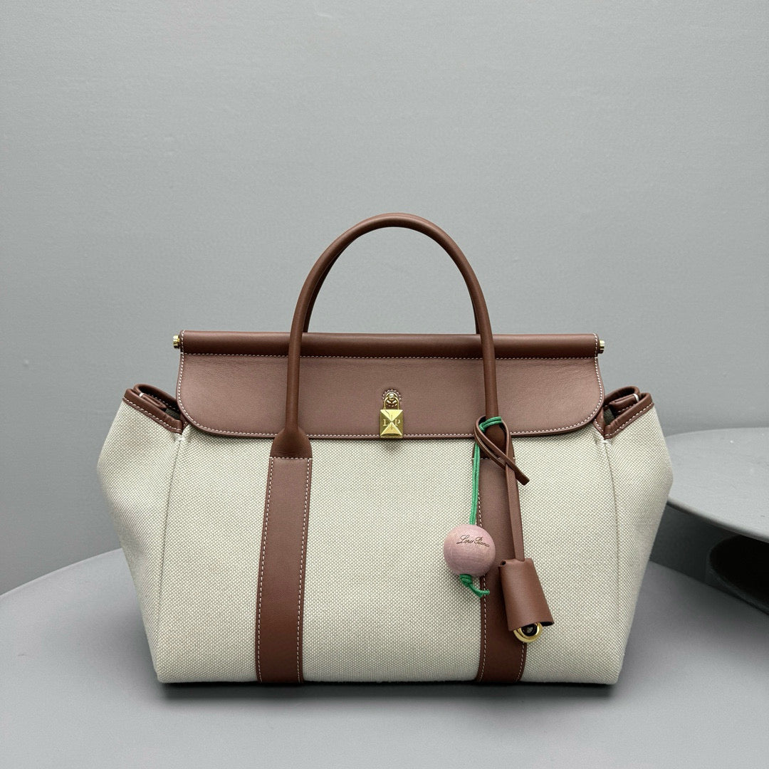 Bags- Loro P Loom Bag L32 Luxury Designer Leather Handbag