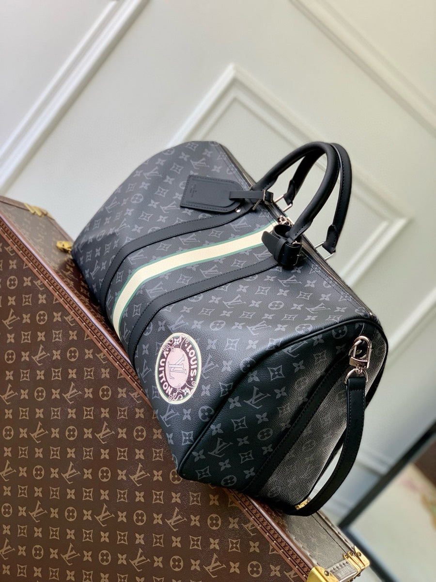 Louis Vuitton Bags- Louis Vuitton Lou Keepall Bandoulière 50 Bag Elegant Everyday Designer Handbag