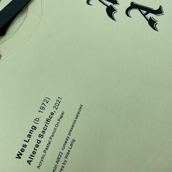 Close-up of Amiri hoodie craftsmanship
