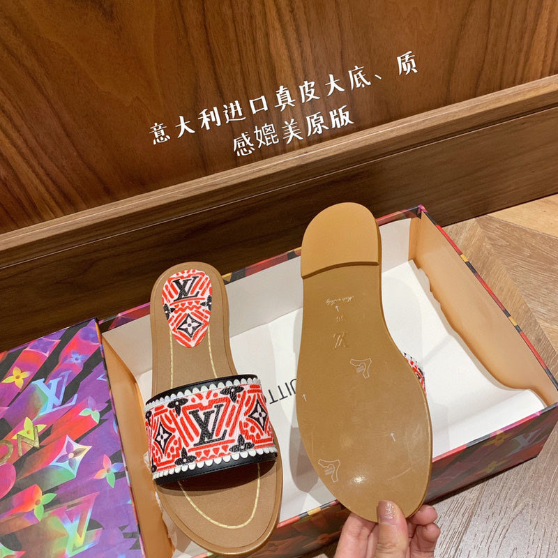 Louis Vuitton luxury shoes detail shot
