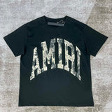 Close-up of Amiri t-shirt craftsmanship