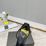 Close-up of Saint Laurent shoes craftsmanship