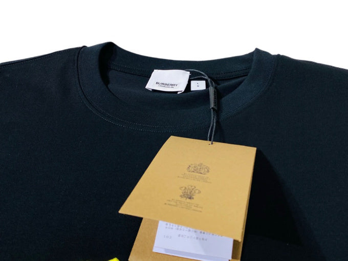 Close-up of Burberry t-shirt craftsmanship