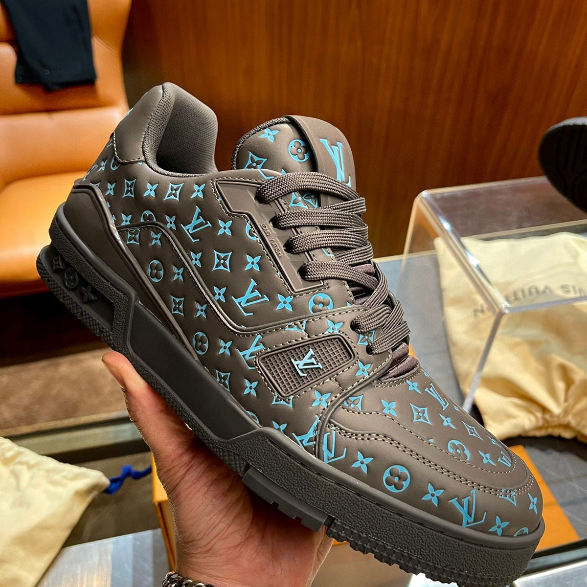 Louis Vuitton Shoes- Louis Vuitton Lou Trainers Comfortable Everyday Designer Shoes