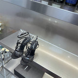 Close-up of Saint Laurent shoes craftsmanship