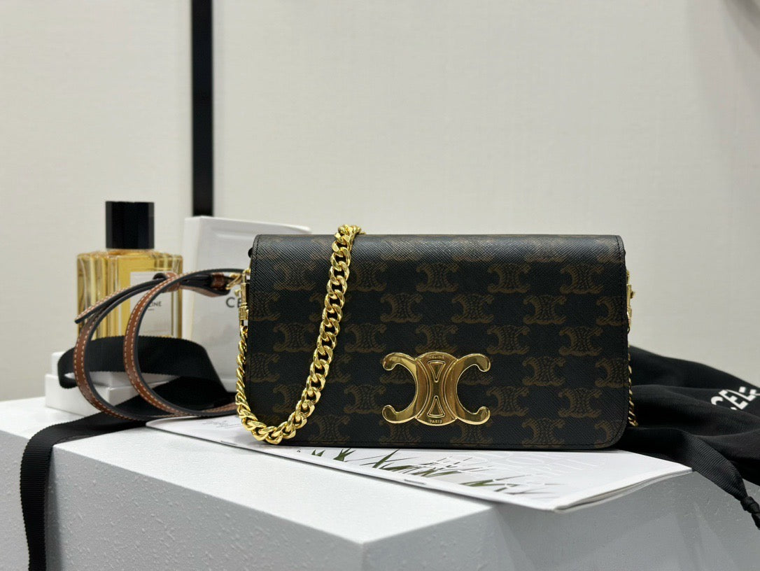 Bags- Cel Multipochette In Triomphe Canvas Bag Luxury Designer Leather Handbag