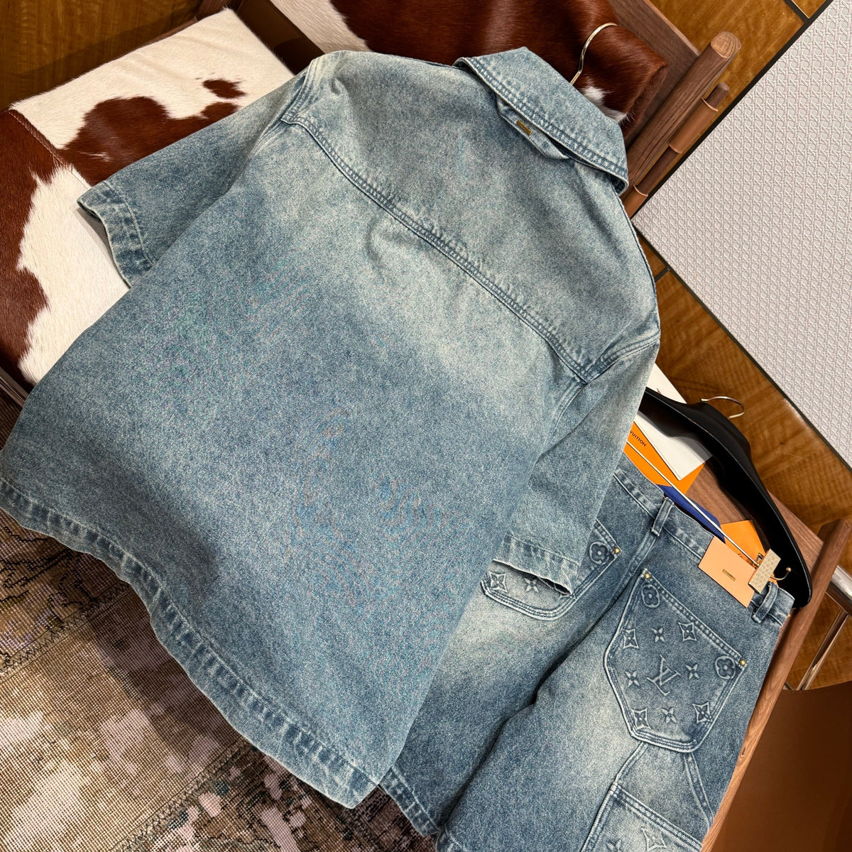 Louis Vuitton Tops- Louis Vuitton Lou Denim Shirt Premium Designer Casual Top