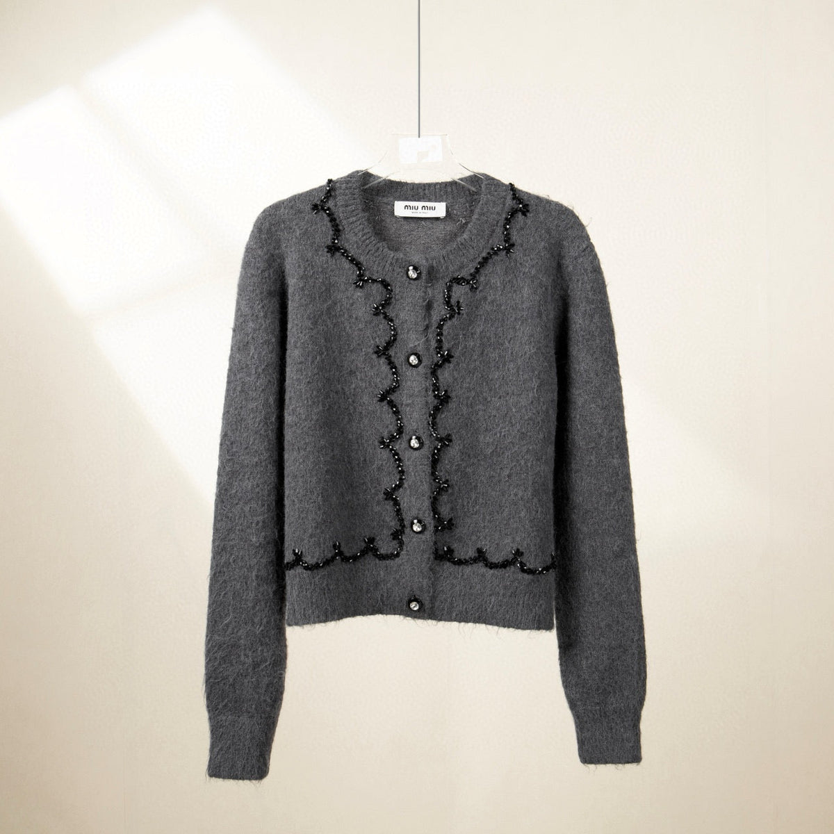 Sweaters- Miu M Cardigan Luxury Designer Knit Sweater