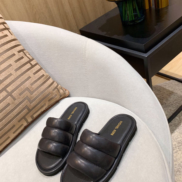 Balenciaga Nude Block Heel Sandals - Sole Detail View