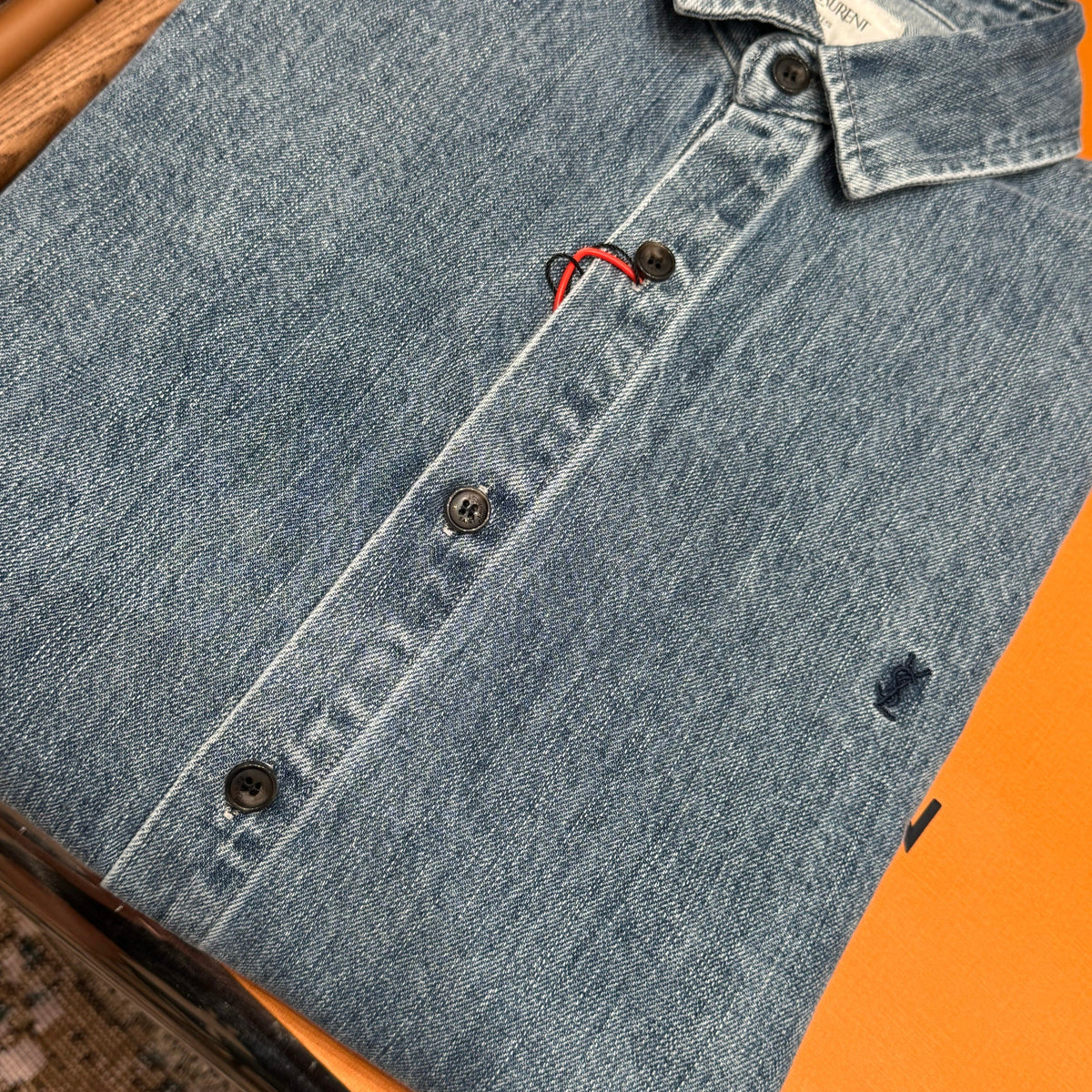 Saint Laurent Tops- Saint Laurent Denim Shirt Premium Designer Casual Top