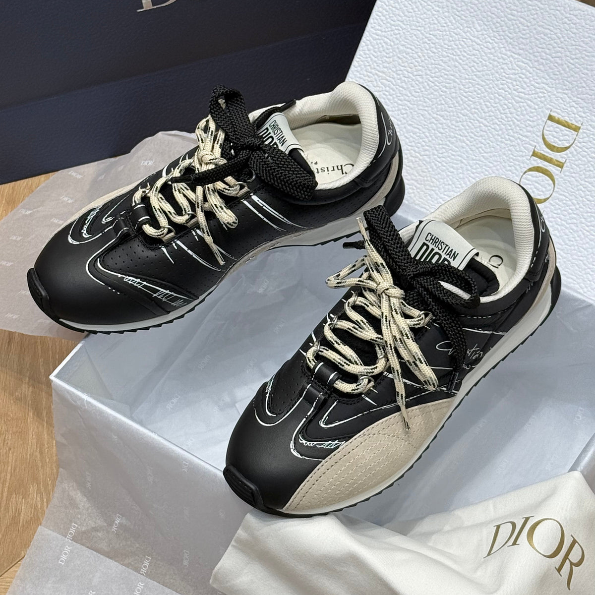 Dior Shoes- Dior D-sketch Sneaker Premium Designer Casual Shoes