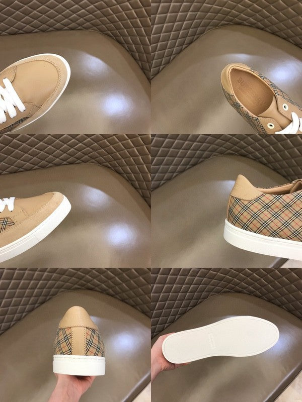 Burberry Camel Loafer Flats - Side Profile View