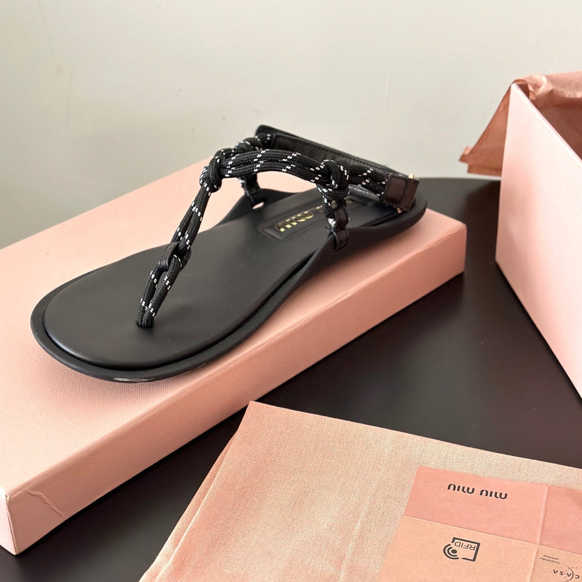 Shoes- Miu M Sandals Premium Designer Casual Shoes