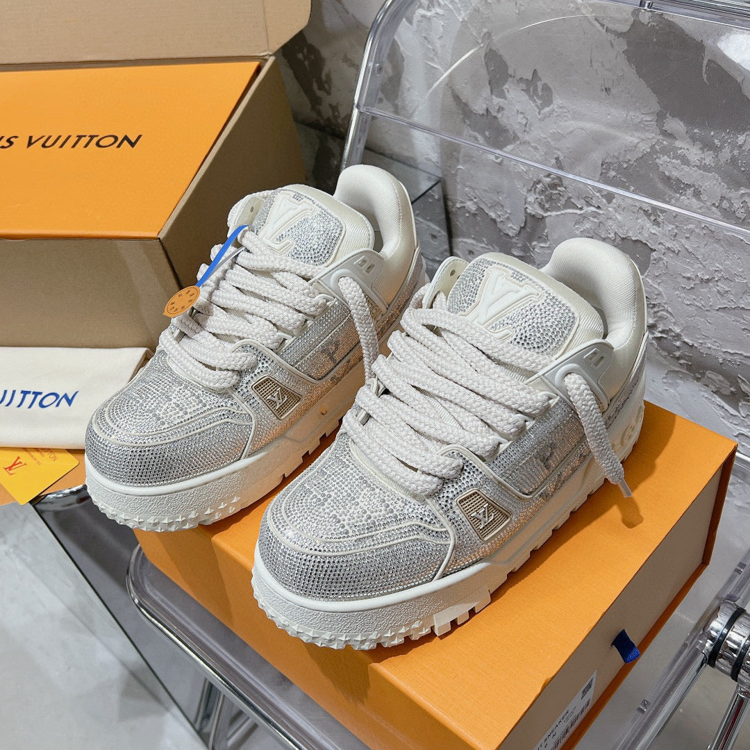 Louis Vuitton Shoes- Louis Vuitton Lou Trainers Comfortable Everyday Designer Shoes