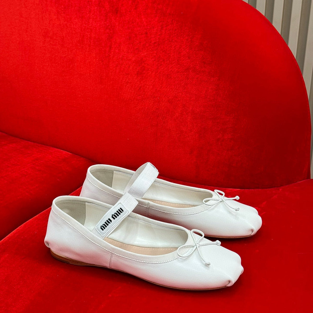 Shoes- Miu M Ballerina Flats Premium Designer Casual Shoes