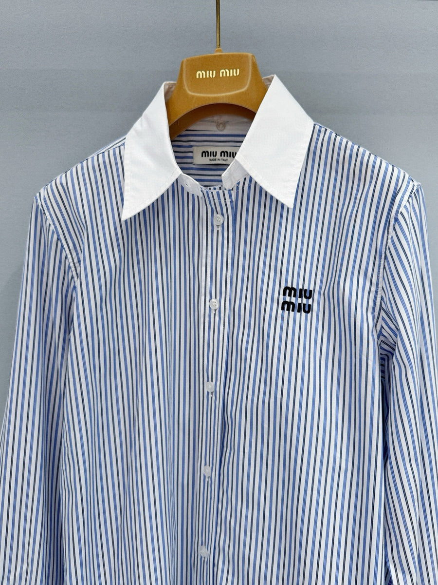 Tops- Miu M Shirt Elegant Everyday Designer Top