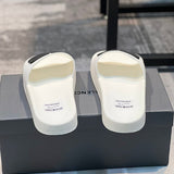 Balenciaga Camel Ankle Strap Sandals - Back View