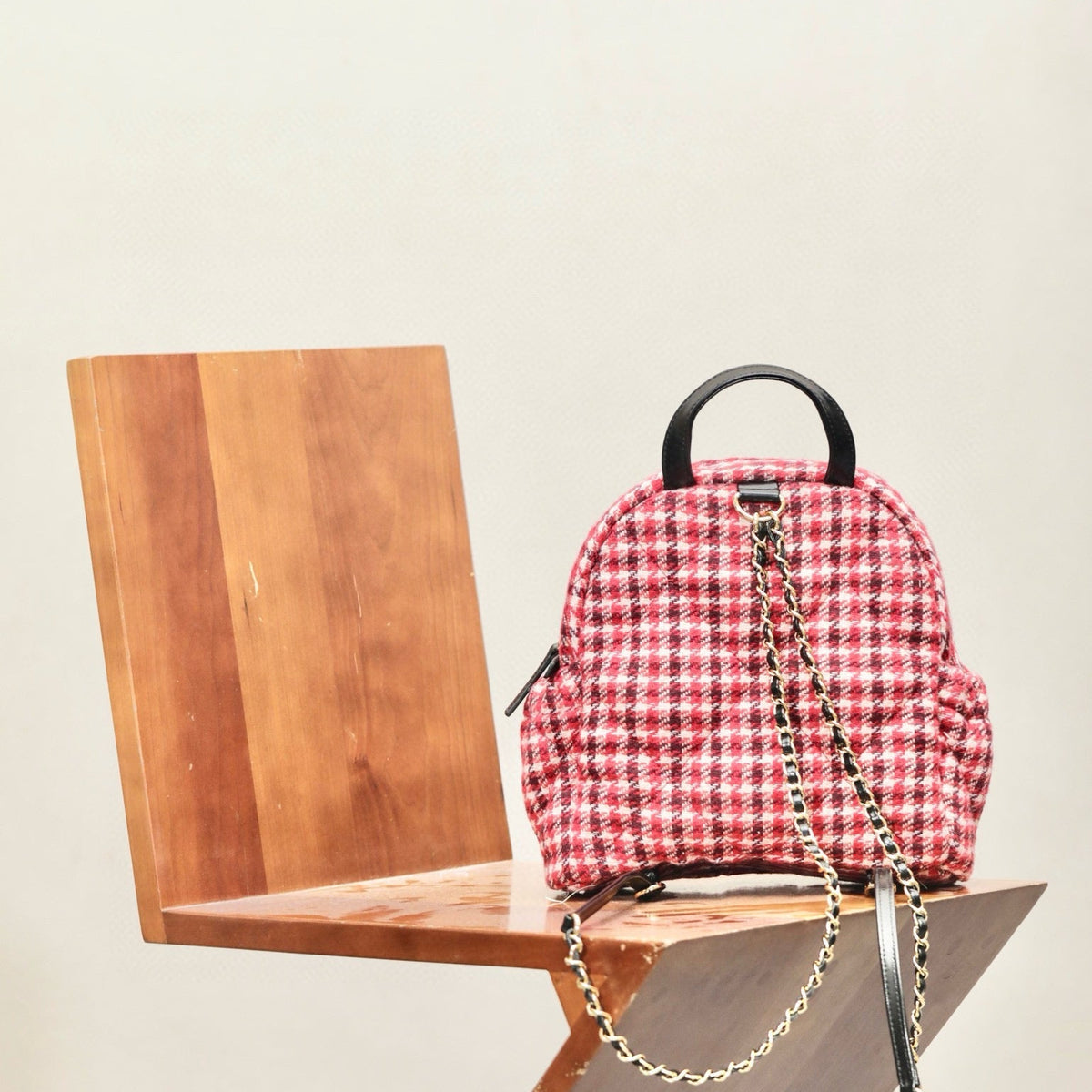 Chanel Bags- Chanel Tweed Backpack Luxury Designer Leather Handbag
