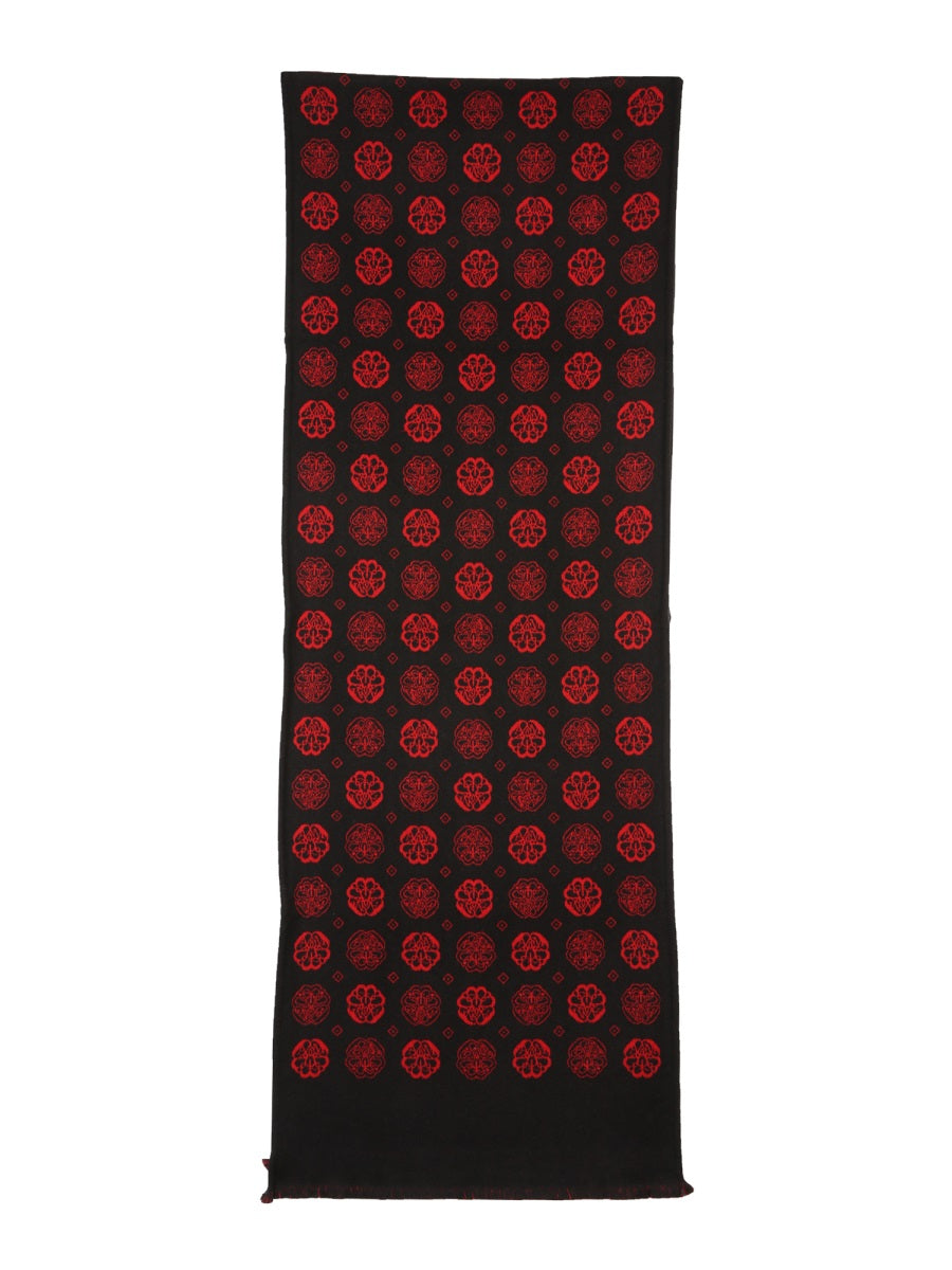 Alexander McQueen Scarves? Alexander Mcqueen Men Scarf With Jacquard Pattern Luxury Designer Silk Scarf