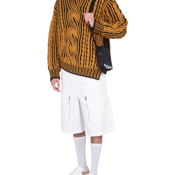 Alexander McQueen Shorts? Alexander Mcqueen Men Japanese Gabardine Shorts Premium Designer Casual Shorts