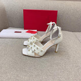 Close-up of Valentino Garavani shoes craftsmanship