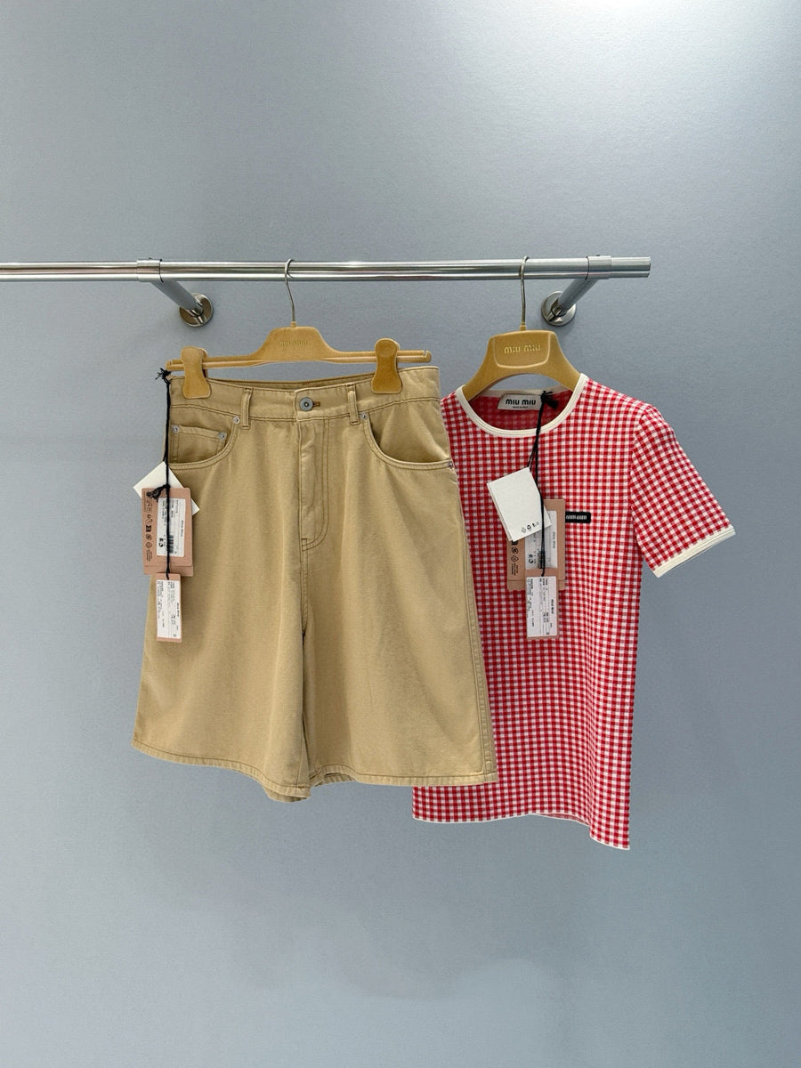 Shorts- Miu M Shorts Premium Designer Casual Shorts
