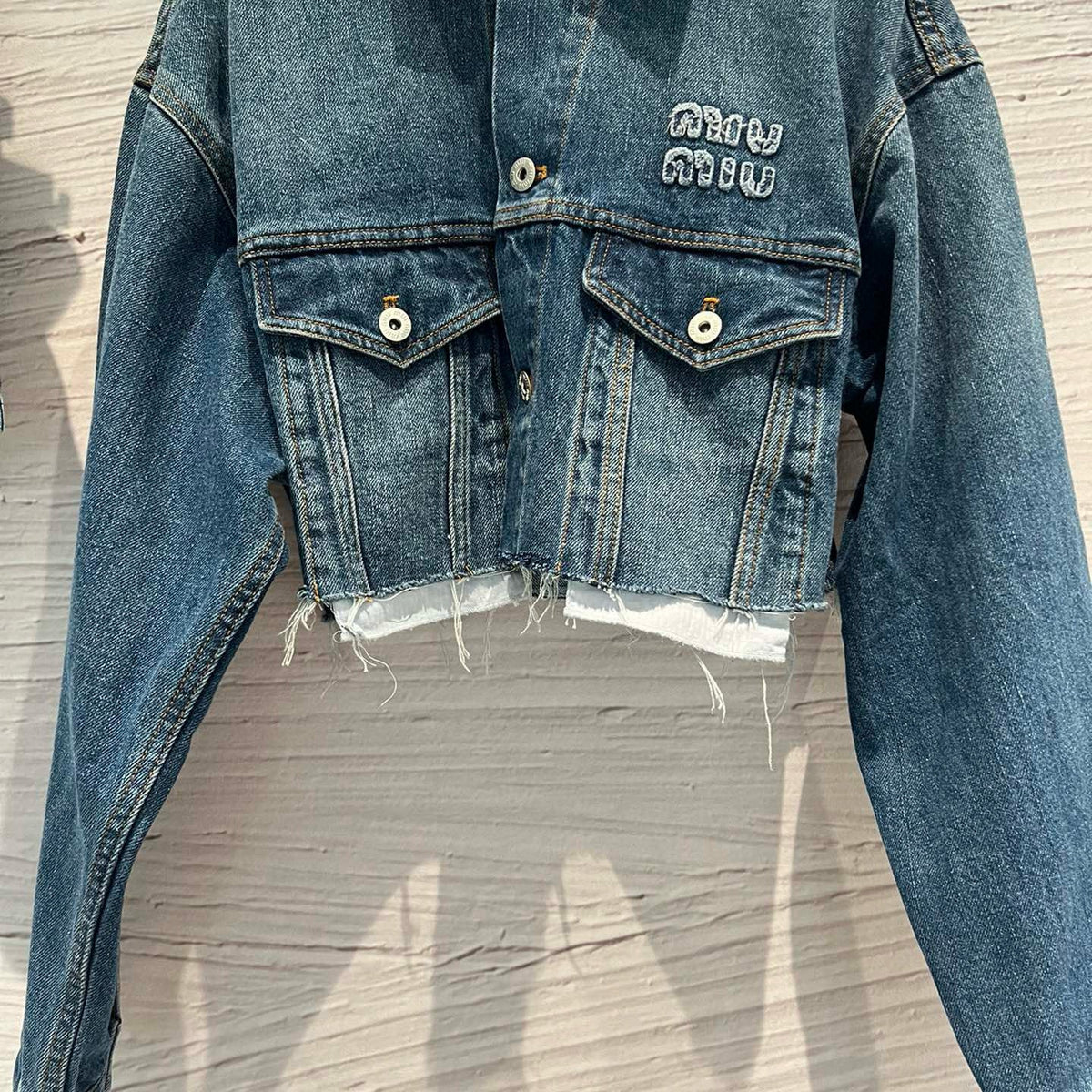 Jackets- Miu M Denim Jacket Stylish Everyday Designer Outerwear