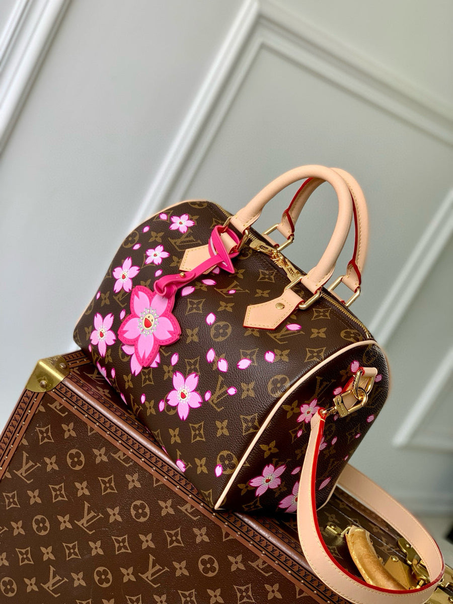 Louis Vuitton Bags- Louis Vuitton Lou x Murakami Speedy 25 Bag Luxury Designer Leather Handbag