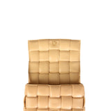 Close-up of Bottega Veneta cross body bags hardware and fine stitching