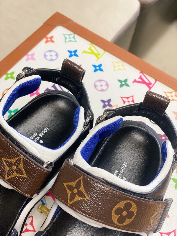 Close-up of Louis Vuitton shoes craftsmanship