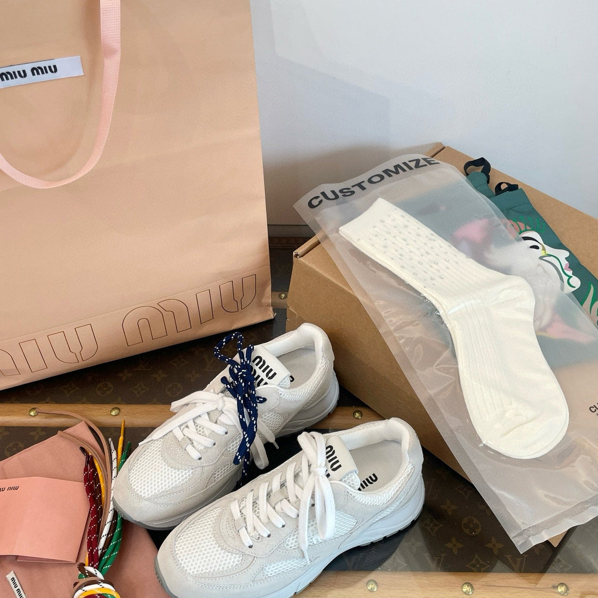 Shoes- Miu M Trainers Luxury Lifestyle Designer Footwear