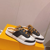 Louis Vuitton shoes Style 327 - close-up of iconic logo design
