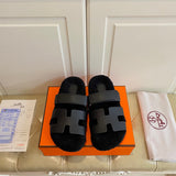 Hermès Chocolate Brown Gladiator Sandals - Front View