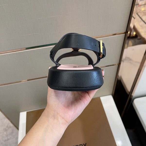 Burberry Black Slingback Heels - Detail Shot of Craftsmanship