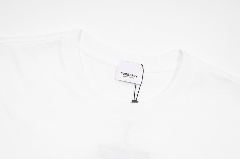 Close-up of Burberry t-shirt craftsmanship