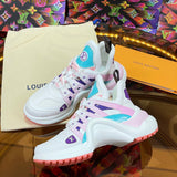 Louis Vuitton Black High-Top Sneakers - Angled View
