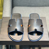 Hermès Black Loafer Flats - Detail Shot of Craftsmanship
