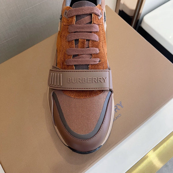 Burberry Nude Combat Boots - Angled View