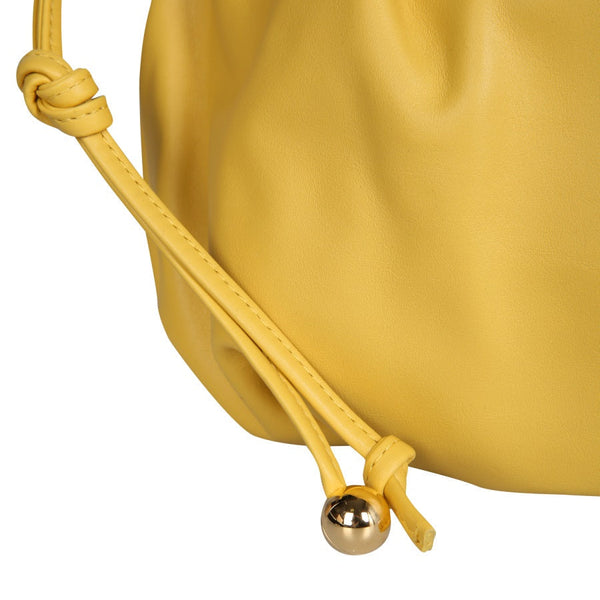 Close-up of Bottega Veneta cross body bags hardware and fine stitching
