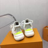 Louis Vuitton White Low-Top Sneakers - Front View