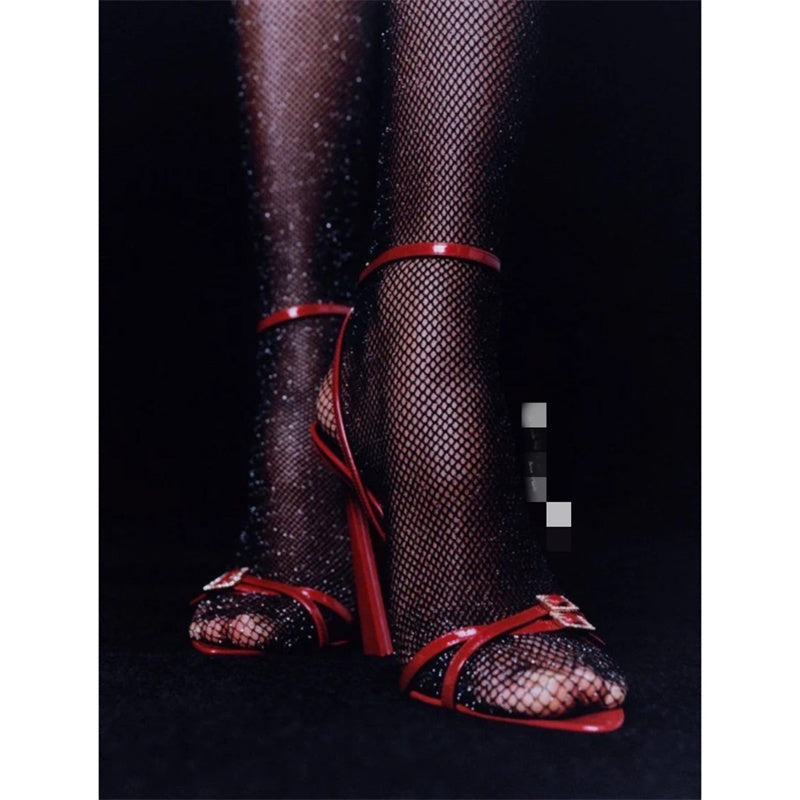 Close-up of Saint Laurent shoes craftsmanship